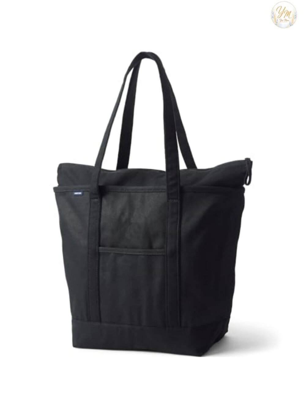 Lands' End Zip Canvas Tote, Water-Resistant, Multiple Pockets, Travel Beach Work